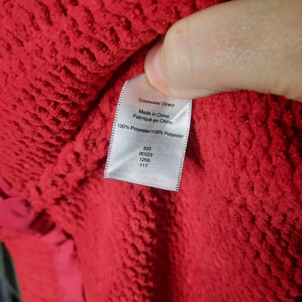 Coldwater Creek Womens Cardigan Sweater Red Open Front Size Small - Picture 4 of 4
